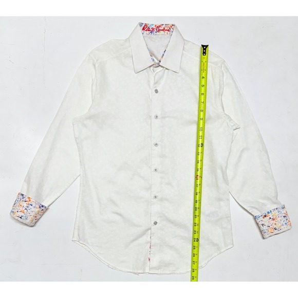 Robert Graham Classic Fit White Floral Print Long Sleeve Shirt Mens - Picture 1 of 7